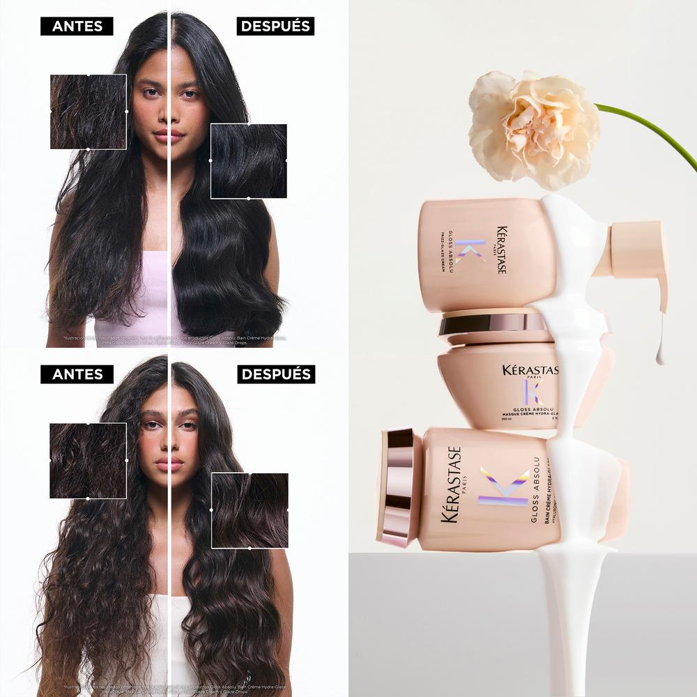 MASCARILLA GLOSSABSOLU MASQUE CREME HYDRA-GLAZE (MASCARILLA PARA CABELLO GRUESO)