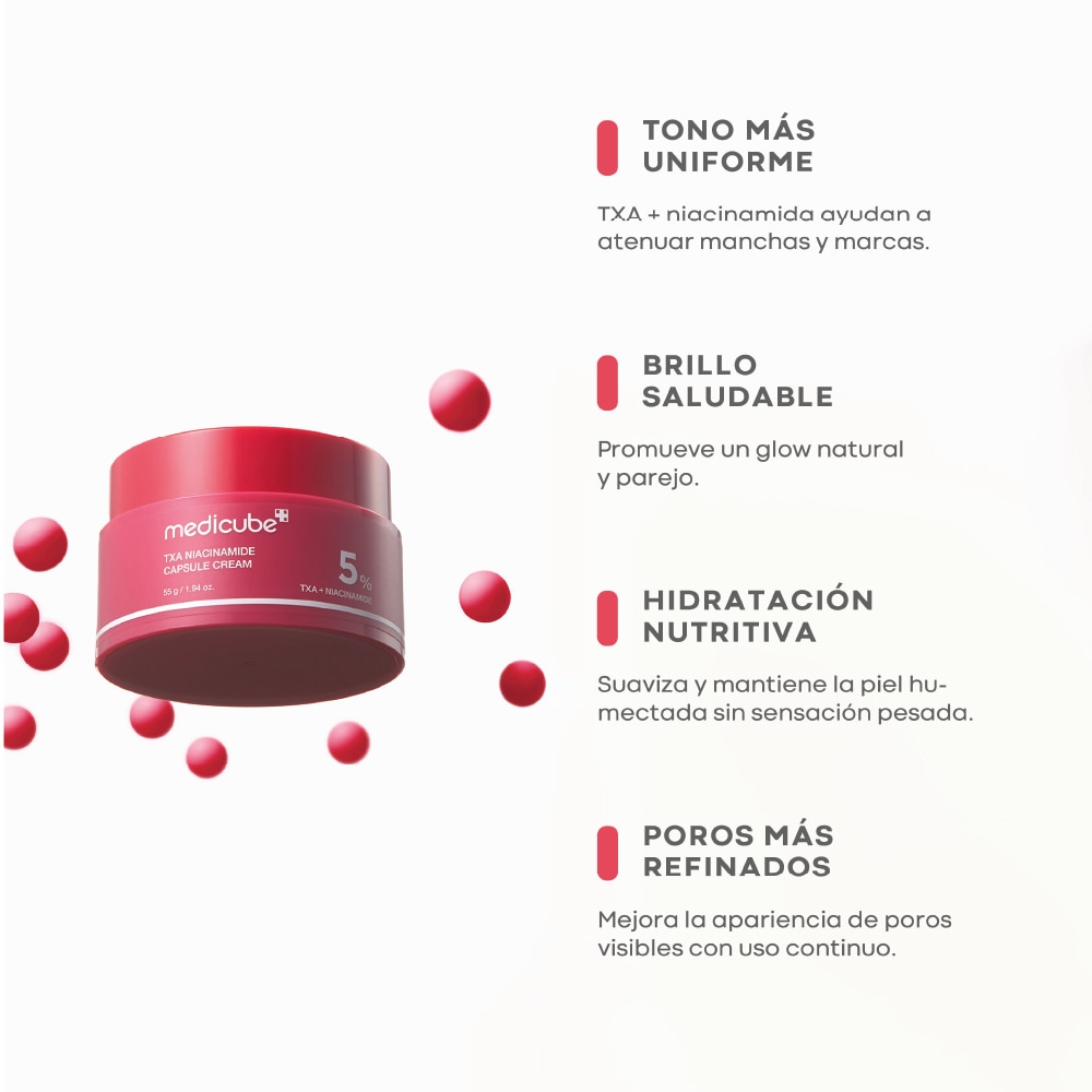 MEDICUBE TXA NIACINAMIDE CAPSULE CREAM (CREMA FACIAL PARA MANCHAS)