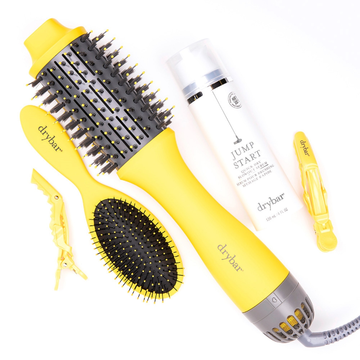 Dry Brush Drybar Yellow Blow Dryer Paddle Brush Dry Bar