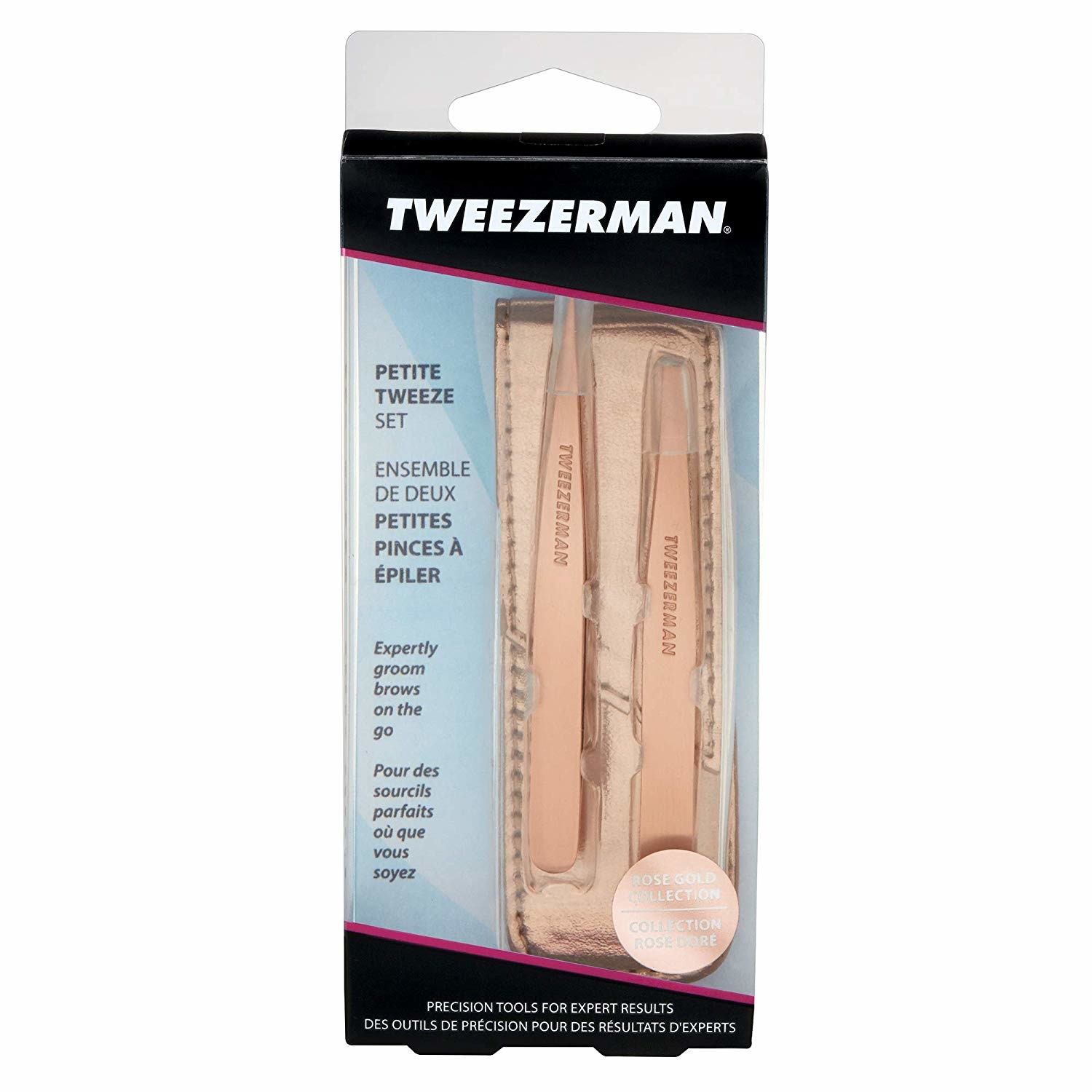 ROSE GOLD PETITE TWEEZE SET (SET DE PINZAS)