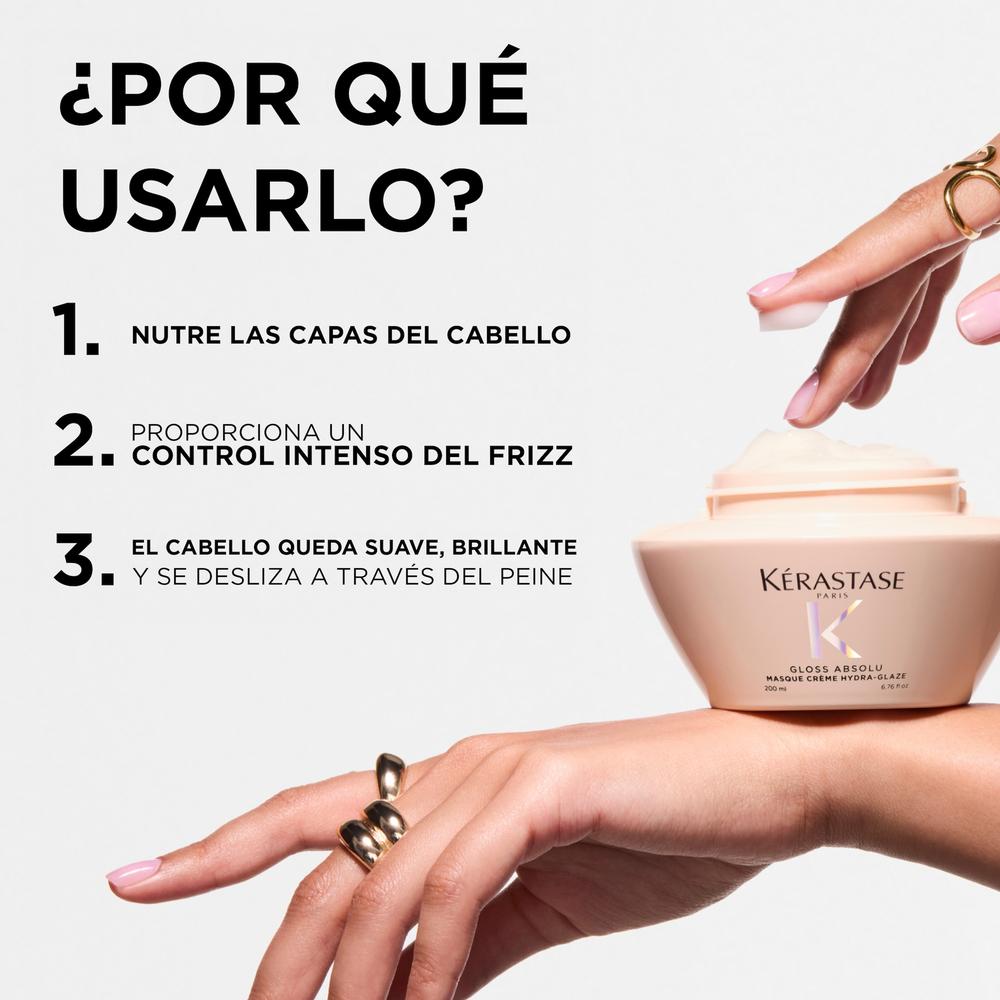 MASCARILLA GLOSSABSOLU MASQUE CREME HYDRA-GLAZE (MASCARILLA PARA CABELLO GRUESO)