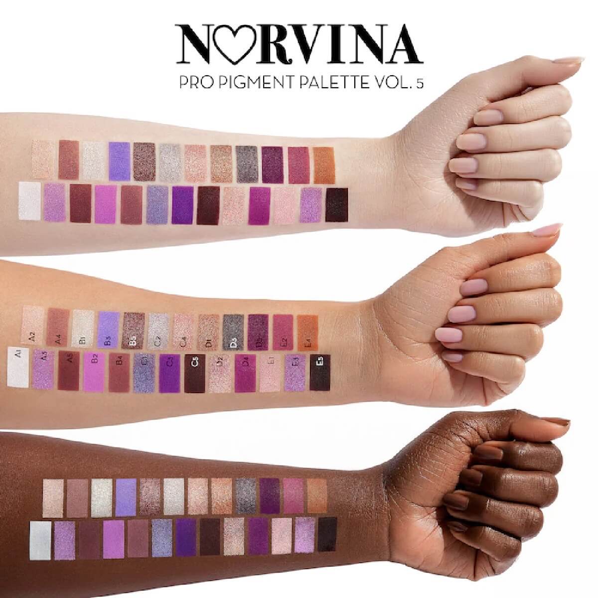 NORVINA PRO PIGMENT PALETTE VOL. 5 (PALETA DE SOMBRAS PARA OJOS)