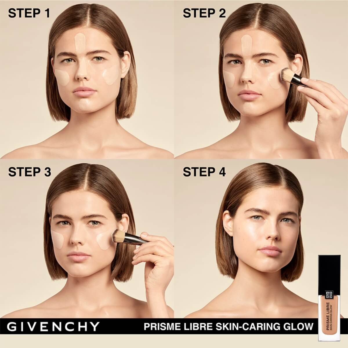 PRISME LIBRE SKIN-CARING GLOW BASE DE MAQUILLAJE LÍQUIDA (BASE HIDRATANTE AL CUIDADO DE LA PIEL)