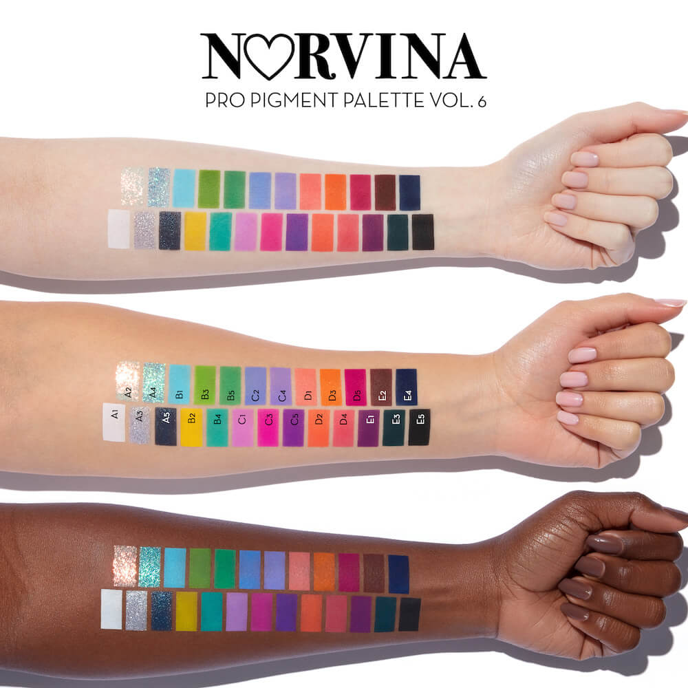 NORVINA PRO PIGMENT PALETTE VOL. 6 FOR FACE AND BODY (PALETA DE SOMBRAS)