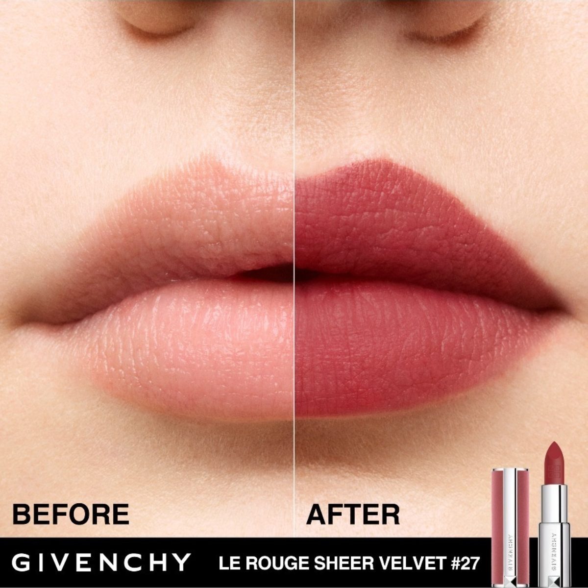LE ROUGE SHEER VELVET LIPSTICK DE GIVENCHY (LABIAL MATE DE EFECTO DIFUMINADO Y LARGA DURACI&Oacute;N )