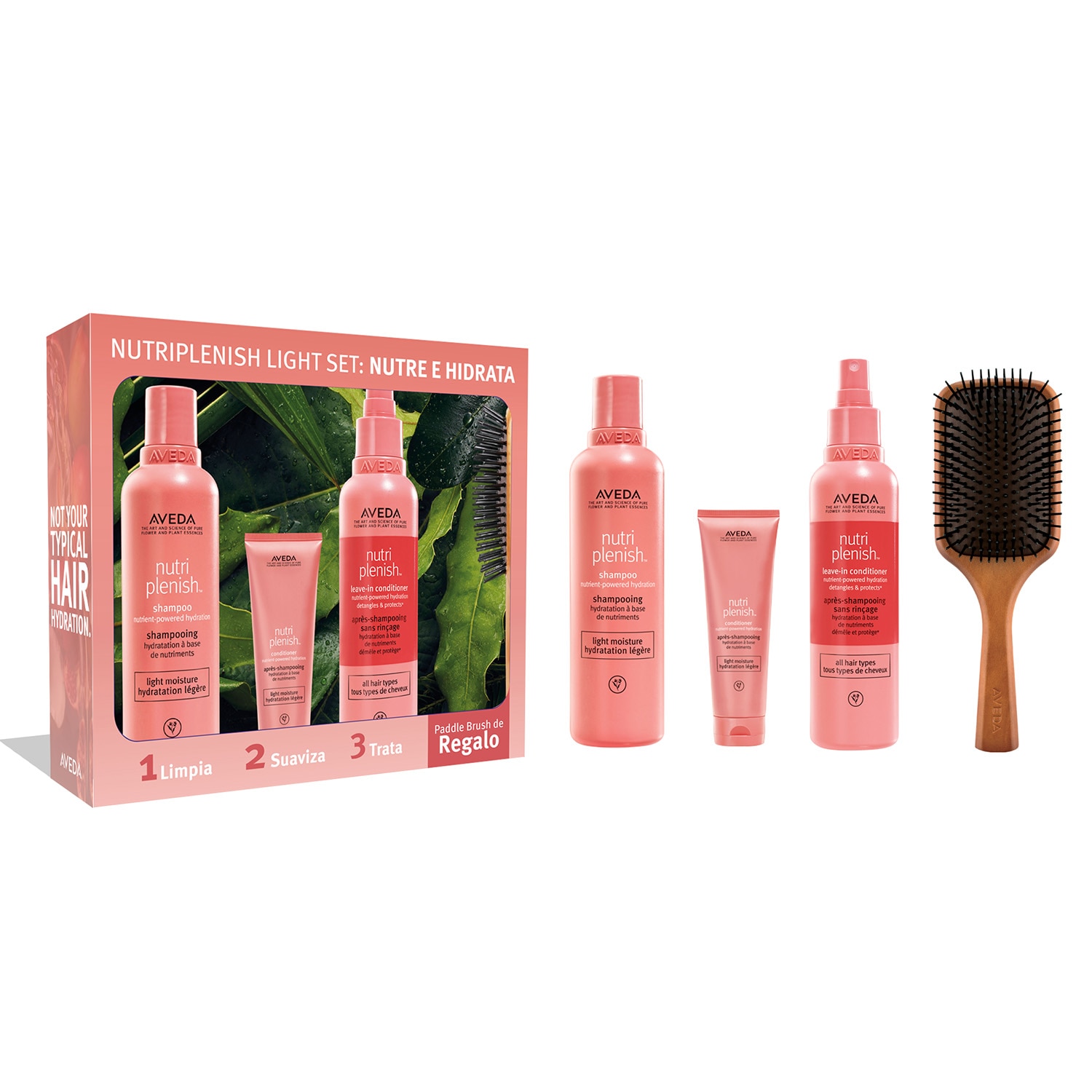 NUTRIPLENISH MINI PADDLE SET (SET DE CUIDADO DE CABELLO)