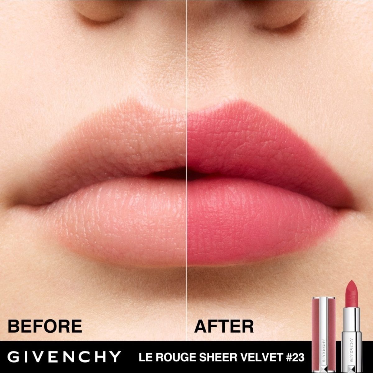LE ROUGE SHEER VELVET LIPSTICK DE GIVENCHY (LABIAL MATE DE EFECTO DIFUMINADO Y LARGA DURACIÓN )