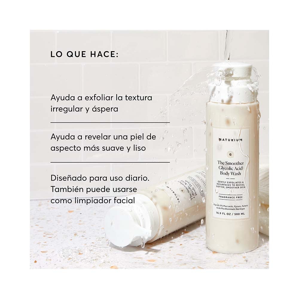 THE SMOOTHER GLYCOLIC ACID EXFOLIATING BODY WASH (JAB&Oacute;N CORPORAL EXFOLIANTE CON &Aacute;CIDO GLIC&Oacute;LICO)