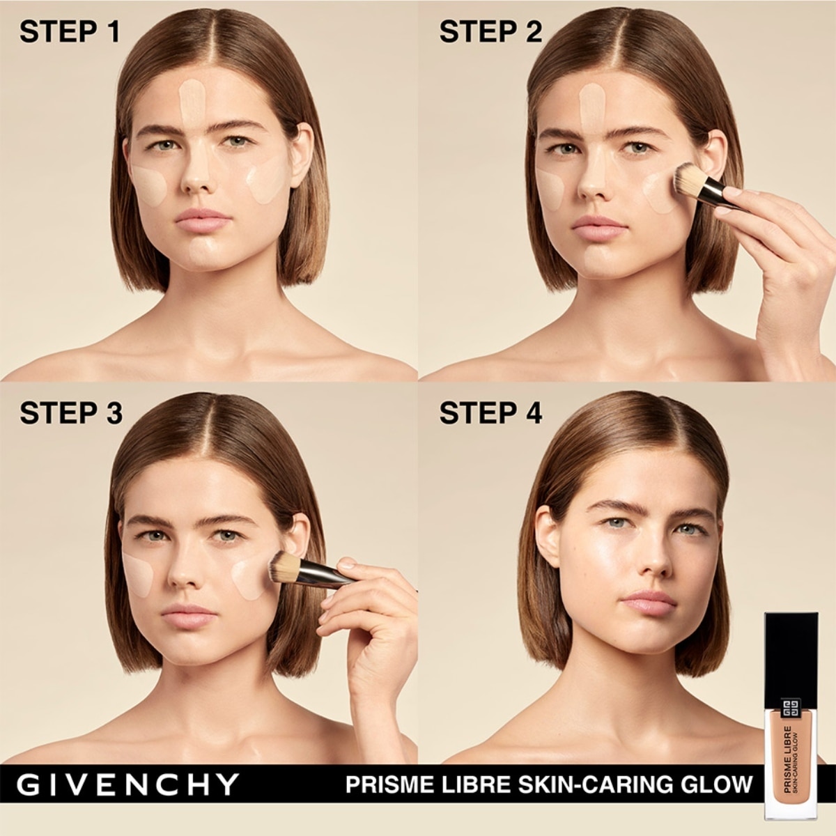 PRISME LIBRE SKIN-CARING GLOW BASE DE MAQUILLAJE LÍQUIDA (BASE HIDRATANTE AL CUIDADO DE LA PIEL)