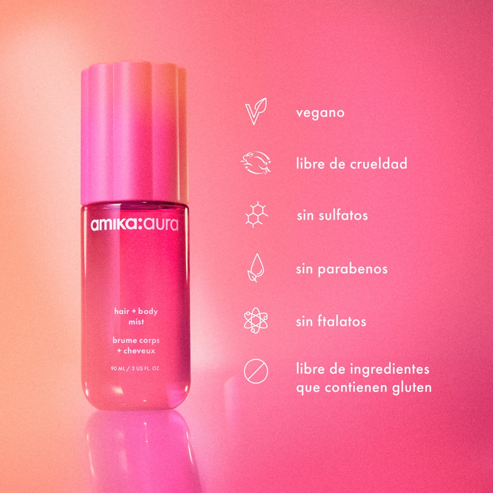 AURA HAIR & BODY MIST WITH VANILLA AND PINK GRAPEFRUIT (FRAGANCIA PARA CABELLO)