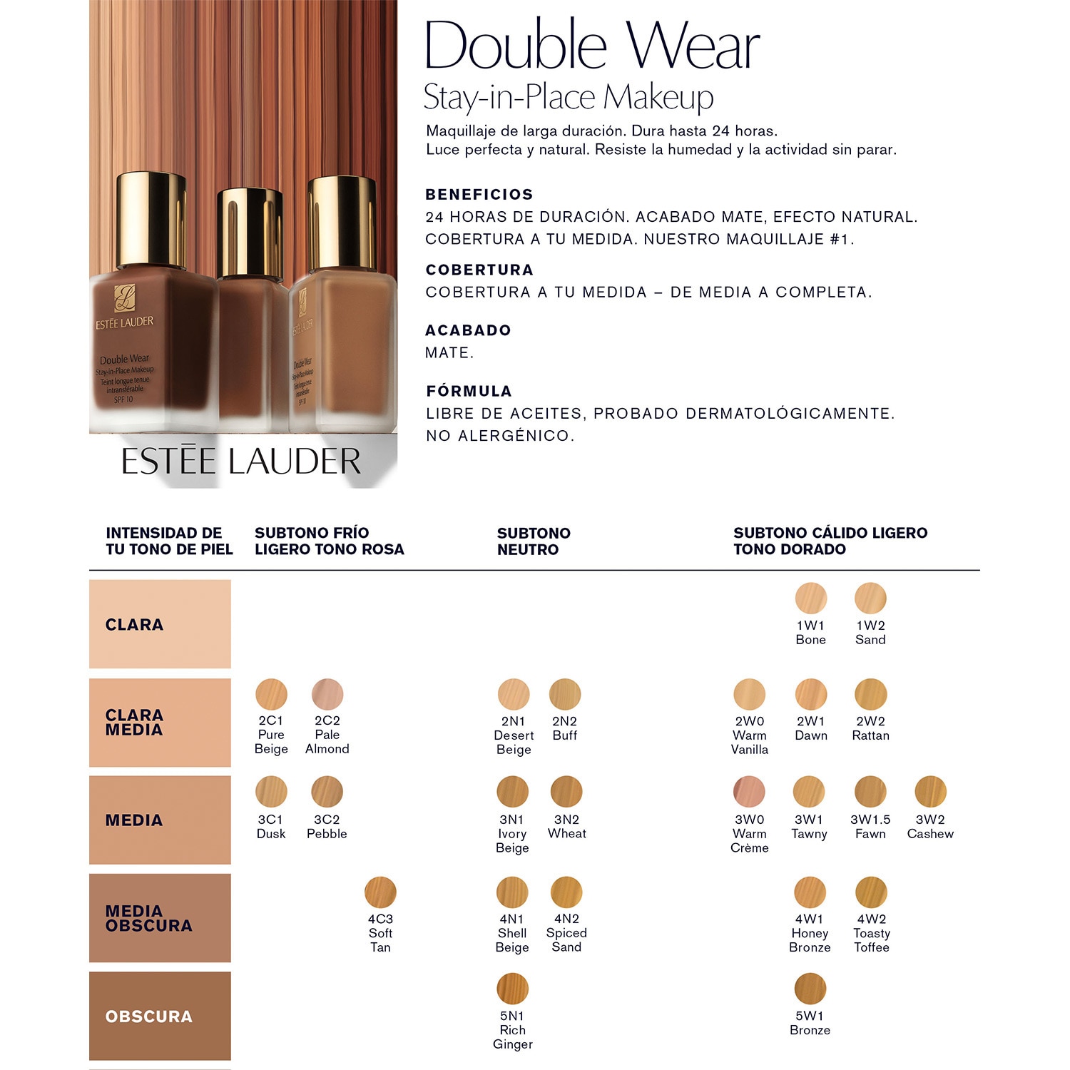 DOUBLE WEAR STAY IN PLACE MAKEUP|Estée Lauder en Sephora México. DOUBLE WEAR STAY IN PLACE MAKEUP|Estée Lauder en Sephora México.