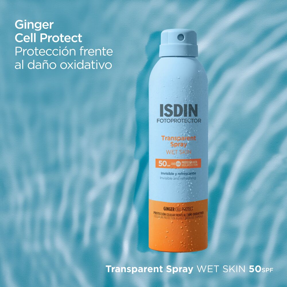FOTOPROTECTOR ISDIN 50+ TRANSPARENT SPRAY WET SKIN (PROTECTOR SOLAR CORPORAL EN SPRAY)