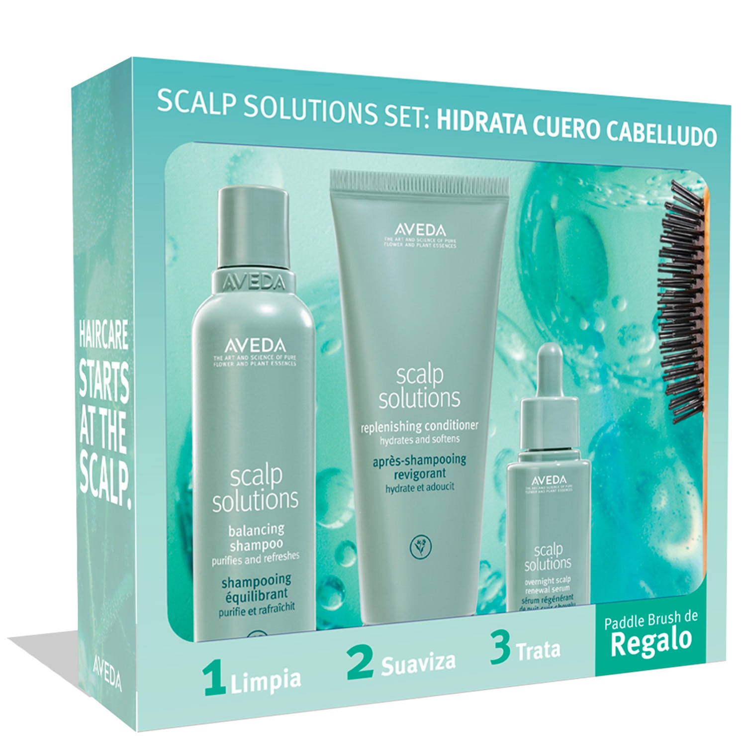 SCALP SOLUTIONS MINI PADDLE SET (SET DE CUIDADO DE CABELLO)